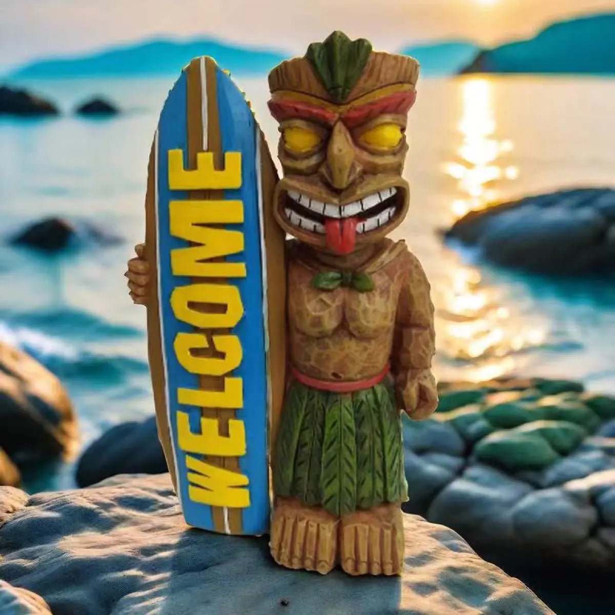 Tropical Surfboard Garden Totem