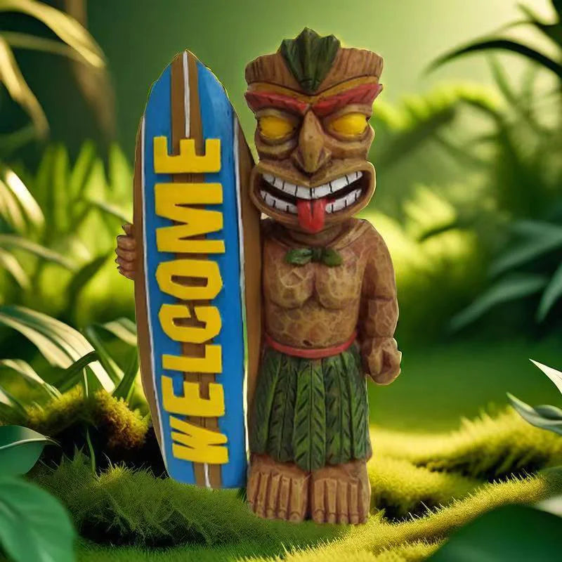 Tropical Surfboard Garden Totem