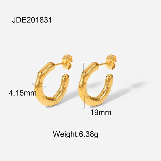 18K Gold Plated Hoop Earrings